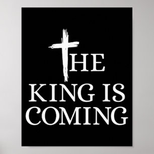 Affiche Le roi vient Christianisme Verset de la Bible Chri
