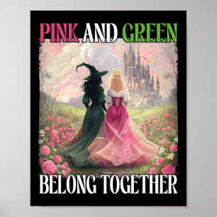 Affiche Le Rosé Et Le Vert Font Partie Ensemble Sorcière H