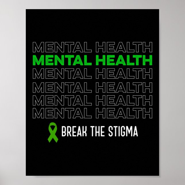 Affiche Le Ruban Stigma De La Sensibilisation À La Santé (Devant)
