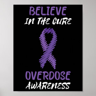 Affiche Le Ruban Violet Croit En L'Adjétion D'Overdose De 