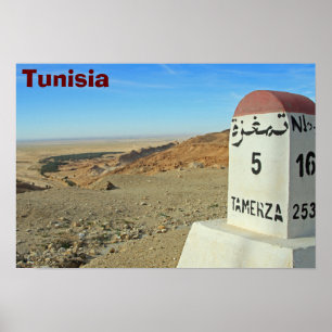 Affiche Le Sahara, Tunisie
