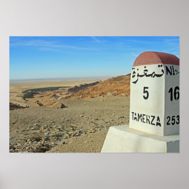 Affiche Le Sahara, Tunisie (Devant)