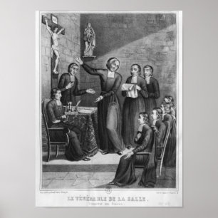 Affiche Le saint vénérable Jean-Baptiste De La Salle