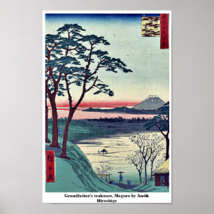 Affiche Le salon de thé du grand-père, Meguro par Andō,