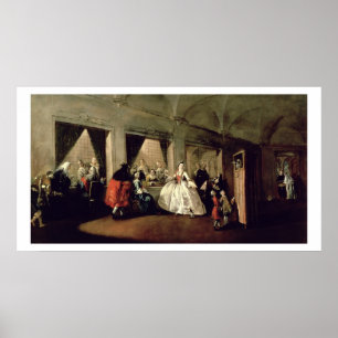 Affiche Le salon du couvent de San Zaccaria (huile sur le
