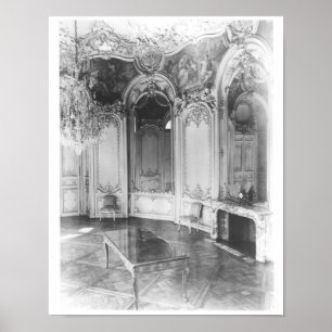Affiche Le salon ovale décoré de l'histoire de