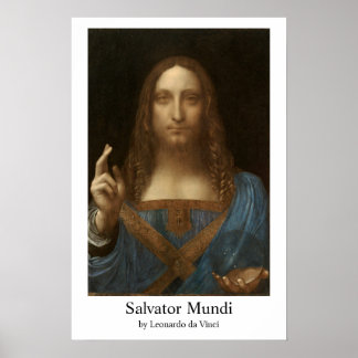Affiche Le Salvator Mundi de Léonard de Vinci