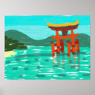 Affiche Le sanctuaire d'Itsukushima