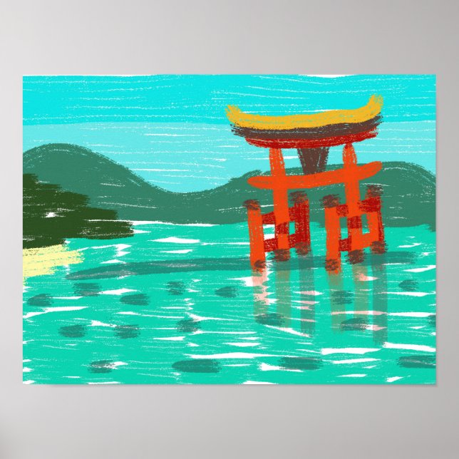 Affiche Le sanctuaire d'Itsukushima (Devant)