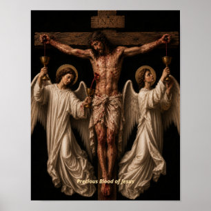 Affiche Le Sang Très Précieux de Notre Seigneur Jésus-Chri