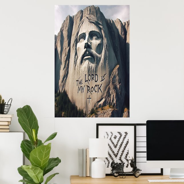 Affiche Le Sauveur De Pierre Le Seigneur Est Mon Rocher (Bureau à domicile)