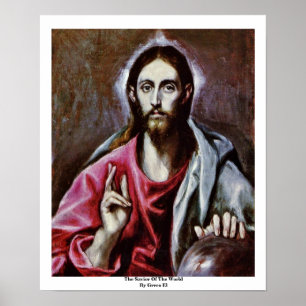 Affiche Le sauveur du monde par EL de Greco