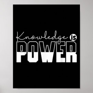 Affiche Le savoir est le pouvoir motivationnel Citation -