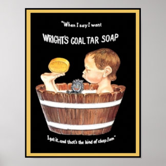 Affiche Le savon à charbon de Wright