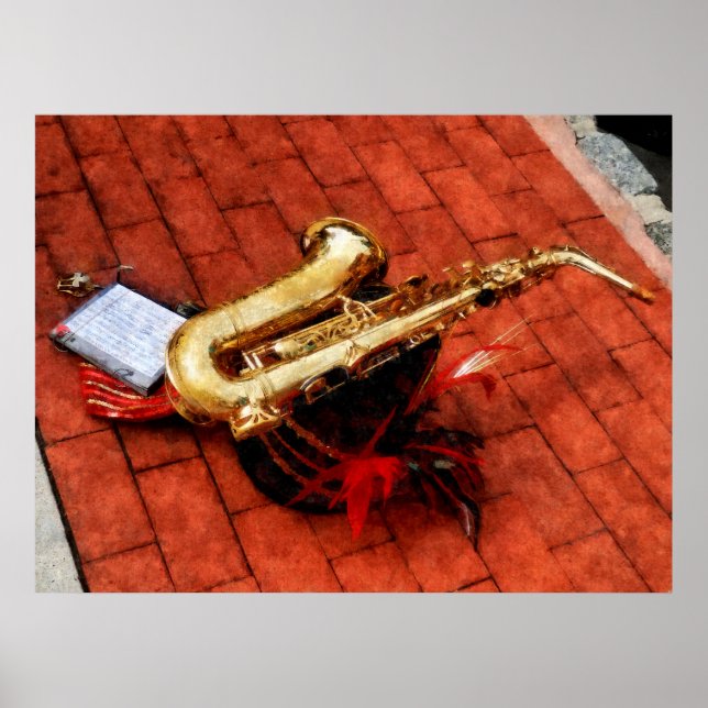 Affiche Le saxophone avant la parade (Devant)