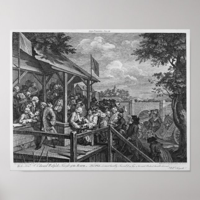 Affiche Le scrutin, 1758 (Devant)