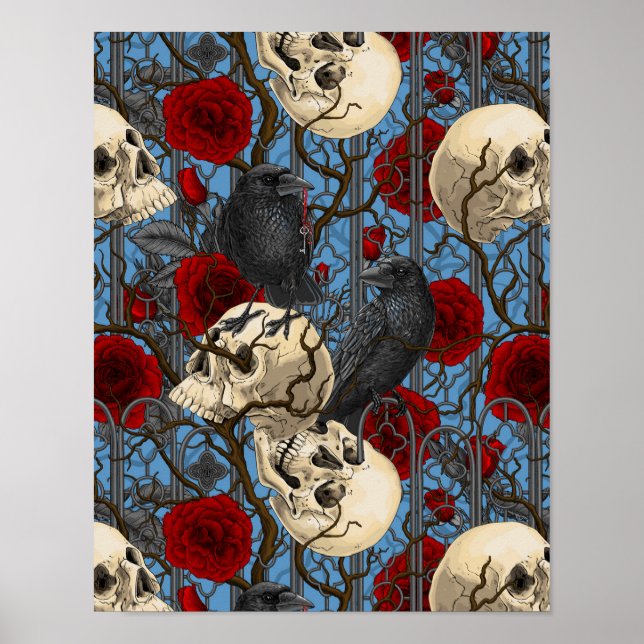 Affiche Le secret de Raven. Illustration gothique sombre e (Devant)
