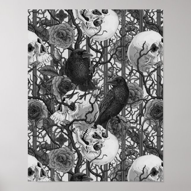Affiche Le secret de Raven. Illustration gothique sombre e (Devant)
