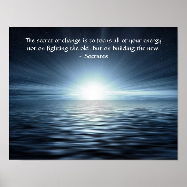 Affiche Le secret du changement citations de Socrates (Devant)