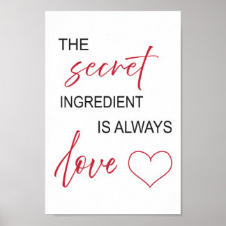 Affiche Le secret ingrédient est l'amour