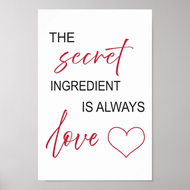 Affiche Le secret ingrédient est l'amour  (Devant)