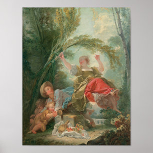 Affiche Le See-Saw - Fragonard Playful Rococo Art