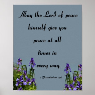 Affiche Le Seigneur de la Paix, Bible Verse