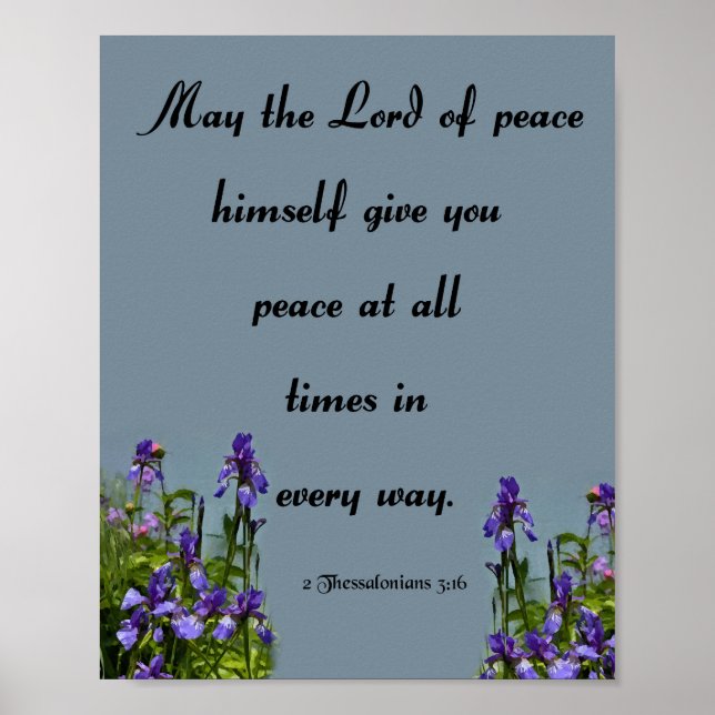 Affiche Le Seigneur de la Paix, Bible Verse (Devant)