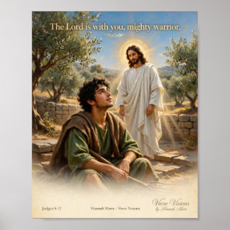 Affiche Le Seigneur est avec vous, guerrier puissant. Juge