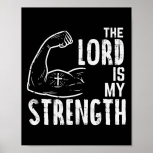 Affiche Le Seigneur Est Ma Force Arm Gym Entraînement Chri