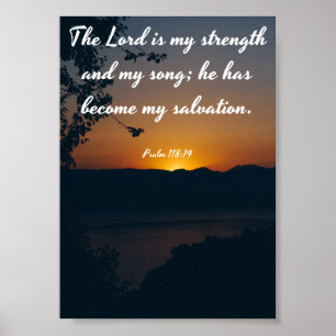 Affiche Le Seigneur est ma force et ma chanson - la Bible