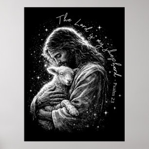 Affiche Le Seigneur est mon berger. Psaume 23.