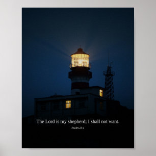 Affiche Le Seigneur Est Mon Berger — Psaume 23:1 Art