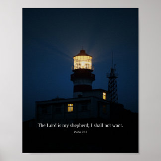 Affiche Le Seigneur Est Mon Berger — Psaume 23:1 Art