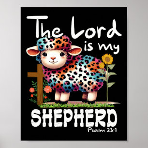 Affiche Le Seigneur Est Mon Berger Psaume Mouton Mignon Pâ