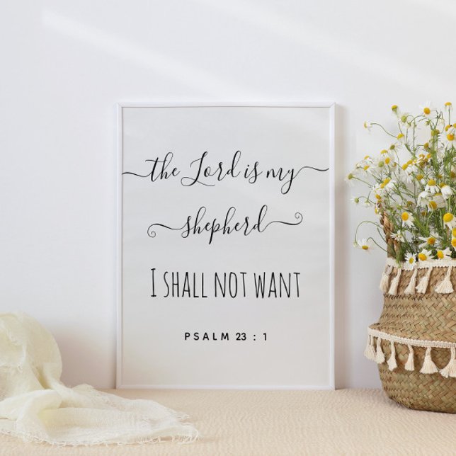 Affiche Le Seigneur Est Mon Pasteur Script (Créateur téléchargé)