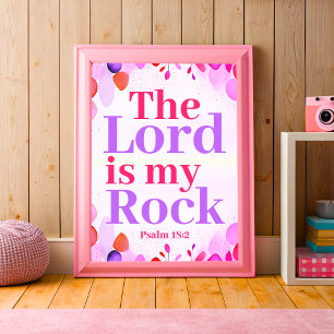 Affiche Le Seigneur est mon Rock Boho Christian Ado Girl A