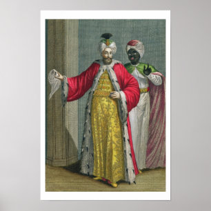 Affiche Le seigneur grand, dans son sérail avec Kislar AG