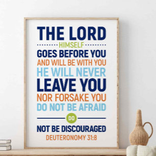 Affiche Le Seigneur Lui-Même Va Devant Vous, Deutéronome 3
