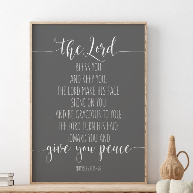 Affiche Le Seigneur Vous Bénit Et Vous Garde, Numéros 6:24 (Créateur téléchargé)