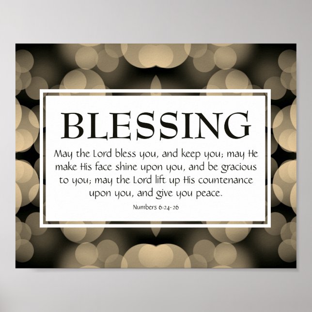 Affiche LE SEIGNEUR VOUS BLESSE Numéros 6:24-26 BÉNÉDICTIO (Devant)