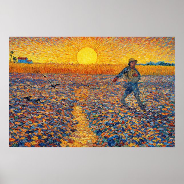 Affiche Le Semeur par Vincent van Gogh (Devant)