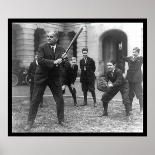 Affiche Le Sénateur Joue Au Baseball 1924 (Devant)