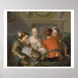 Affiche Le sens du contact, c.1744-47 (huile sur la toile)