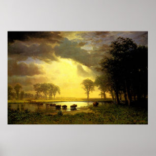 Affiche Le sentier Buffalo d'Albert Bierstadt, 1867