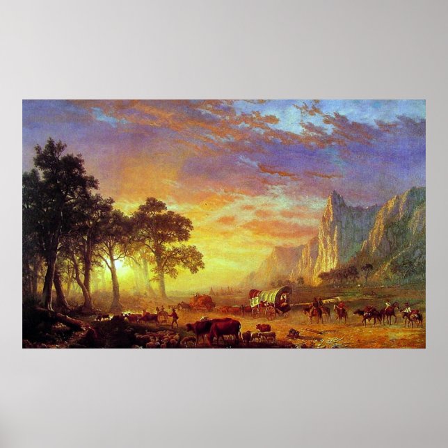 Affiche Le sentier de l'Oregon d'Albert Bierstadt, 1869 (Devant)