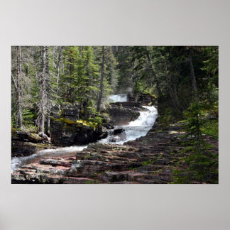 Affiche Le sentier vers Virginia Falls, Glacier Park MT.