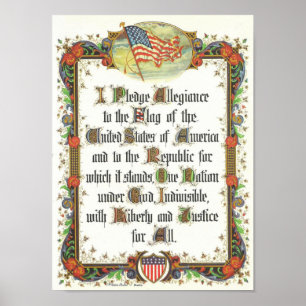 Affiche Le serment de fidélité des Etats-Unis