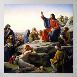 Affiche Le Sermon sur la montagne par Carl Bloch, Religieu