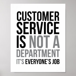 Affiche Le service à la clientèle n'est pas un service